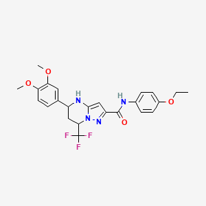 5-(3,4-dimethoxyphenyl)-N-(4-ethoxyphenyl)-7-(trifluoromethyl)-4,5,6,7-tetrahydropyrazolo[1,5-a]pyrimidine-2-carboxamide