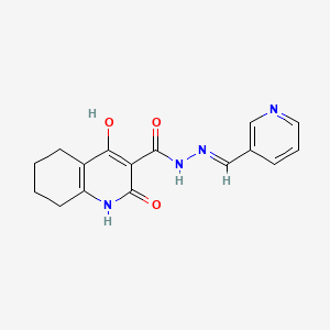 2,4-dihydroxy-N'-[(E)-pyridin-3-ylmethylidene]-5,6,7,8-tetrahydroquinoline-3-carbohydrazide