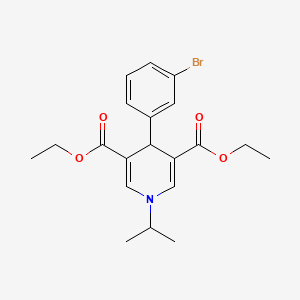 molecular formula C20H24BrNO4 B11211743 Diethyl 4-(3-bromophenyl)-1-(propan-2-yl)-1,4-dihydropyridine-3,5-dicarboxylate 