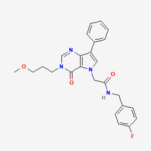 N-(4-fluorobenzyl)-2-[3-(3-methoxypropyl)-4-oxo-7-phenyl-3,4-dihydro-5H-pyrrolo[3,2-d]pyrimidin-5-yl]acetamide