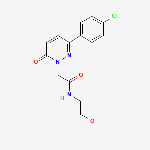 2-(3-(4-chlorophenyl)-6-oxopyridazin-1(6H)-yl)-N-(2-methoxyethyl)acetamide