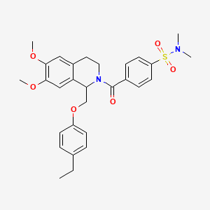 4-(1-((4-ethylphenoxy)methyl)-6,7-dimethoxy-1,2,3,4-tetrahydroisoquinoline-2-carbonyl)-N,N-dimethylbenzenesulfonamide