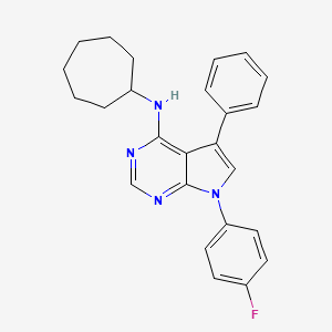 N-cycloheptyl-7-(4-fluorophenyl)-5-phenyl-7H-pyrrolo[2,3-d]pyrimidin-4-amine