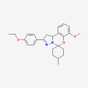 2'-(4-Ethoxyphenyl)-7'-methoxy-4-methyl-1',10b'-dihydrospiro[cyclohexane-1,5'-pyrazolo[1,5-c][1,3]benzoxazine]