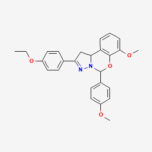 2-(4-Ethoxyphenyl)-7-methoxy-5-(4-methoxyphenyl)-1,10b-dihydropyrazolo[1,5-c][1,3]benzoxazine