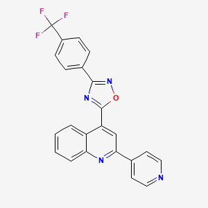 2-(Pyridin-4-yl)-4-{3-[4-(trifluoromethyl)phenyl]-1,2,4-oxadiazol-5-yl}quinoline