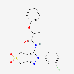 N-(2-(3-chlorophenyl)-5,5-dioxido-4,6-dihydro-2H-thieno[3,4-c]pyrazol-3-yl)-2-phenoxypropanamide