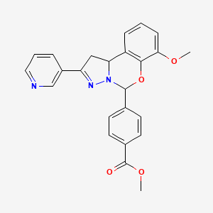 Methyl 4-[7-methoxy-2-(pyridin-3-yl)-1,10b-dihydropyrazolo[1,5-c][1,3]benzoxazin-5-yl]benzoate