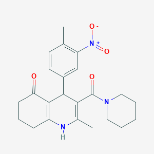 2-methyl-4-(4-methyl-3-nitrophenyl)-3-(piperidin-1-ylcarbonyl)-4,6,7,8-tetrahydroquinolin-5(1H)-one