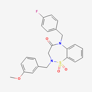 5-(4-fluorobenzyl)-2-(3-methoxybenzyl)-2,3-dihydro-1,2,5-benzothiadiazepin-4(5H)-one 1,1-dioxide