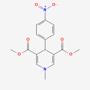 molecular formula C16H16N2O6 B11211944 Dimethyl 1-methyl-4-(4-nitrophenyl)-1,4-dihydropyridine-3,5-dicarboxylate 