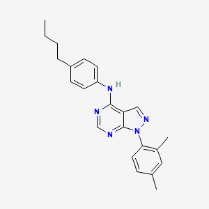 molecular formula C23H25N5 B11211958 N-(4-butylphenyl)-1-(2,4-dimethylphenyl)-1H-pyrazolo[3,4-d]pyrimidin-4-amine 