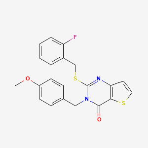 2-[(2-fluorobenzyl)sulfanyl]-3-(4-methoxybenzyl)thieno[3,2-d]pyrimidin-4(3H)-one