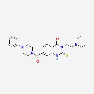 3-(2-(diethylamino)ethyl)-7-(4-phenylpiperazine-1-carbonyl)-2-thioxo-2,3-dihydroquinazolin-4(1H)-one