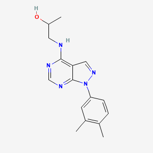 1-{[1-(3,4-dimethylphenyl)-1H-pyrazolo[3,4-d]pyrimidin-4-yl]amino}propan-2-ol