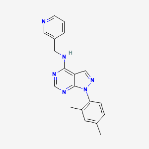 molecular formula C19H18N6 B11211995 [1-(2,4-Dimethylphenyl)pyrazolo[4,5-e]pyrimidin-4-yl](3-pyridylmethyl)amine 