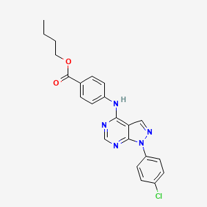 butyl 4-{[1-(4-chlorophenyl)-1H-pyrazolo[3,4-d]pyrimidin-4-yl]amino}benzoate