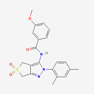 N-(2-(2,4-dimethylphenyl)-5,5-dioxido-4,6-dihydro-2H-thieno[3,4-c]pyrazol-3-yl)-3-methoxybenzamide