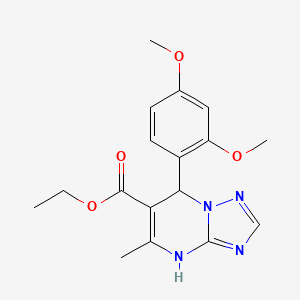 molecular formula C17H20N4O4 B11212055 Ethyl 7-(2,4-dimethoxyphenyl)-5-methyl-4,7-dihydro[1,2,4]triazolo[1,5-a]pyrimidine-6-carboxylate 