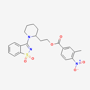 2-[1-(1,1-Dioxo-1H-1lambda~6~,2-benzothiazol-3-yl)piperidin-2-yl]ethyl 3-methyl-4-nitrobenzoate