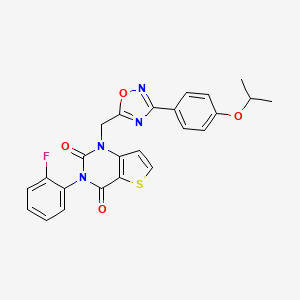 1-(3-cyano-6-fluoroquinolin-4-yl)-N-(2,5-difluorophenyl)piperidine-4-carboxamide