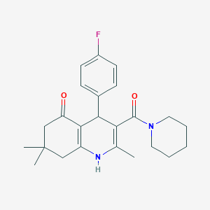 4-(4-fluorophenyl)-2,7,7-trimethyl-3-(piperidin-1-ylcarbonyl)-4,6,7,8-tetrahydroquinolin-5(1H)-one