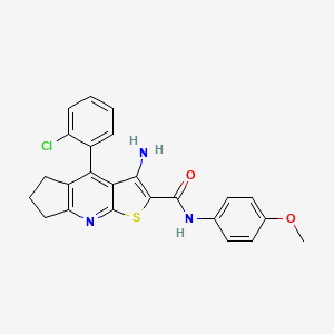 3-amino-4-(2-chlorophenyl)-N-(4-methoxyphenyl)-6,7-dihydro-5H-cyclopenta[b]thieno[3,2-e]pyridine-2-carboxamide