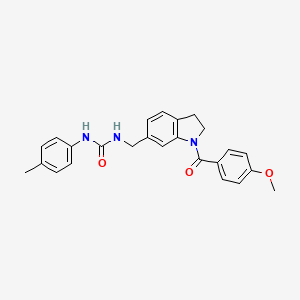 3-{[1-(4-Methoxybenzoyl)-2,3-dihydro-1H-indol-6-YL]methyl}-1-(4-methylphenyl)urea