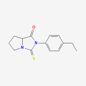 2-(4-ethylphenyl)-3-thioxohexahydro-1H-pyrrolo[1,2-c]imidazol-1-one