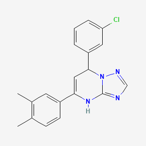 7-(3-Chlorophenyl)-5-(3,4-dimethylphenyl)-4,7-dihydro[1,2,4]triazolo[1,5-a]pyrimidine