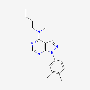 N-butyl-1-(3,4-dimethylphenyl)-N-methyl-1H-pyrazolo[3,4-d]pyrimidin-4-amine