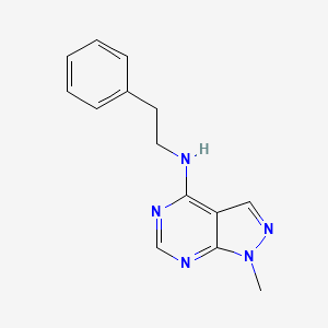 1-methyl-N-(2-phenylethyl)-1H-pyrazolo[3,4-d]pyrimidin-4-amine