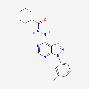 N'-[1-(3-methylphenyl)-1H-pyrazolo[3,4-d]pyrimidin-4-yl]cyclohexanecarbohydrazide