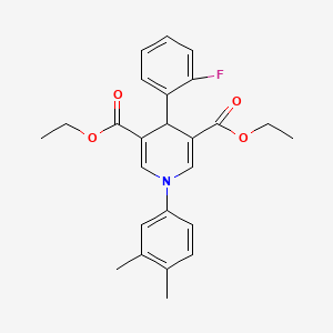 1-(3,4-Dimethyl-phenyl)-4-(2-fluoro-phenyl)-1,4-dihydro-pyridine-3,5-dicarboxylic acid diethyl ester