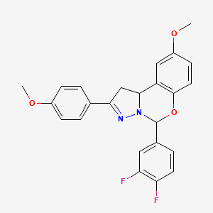 5-(3,4-Difluorophenyl)-9-methoxy-2-(4-methoxyphenyl)-1,10b-dihydropyrazolo[1,5-c][1,3]benzoxazine