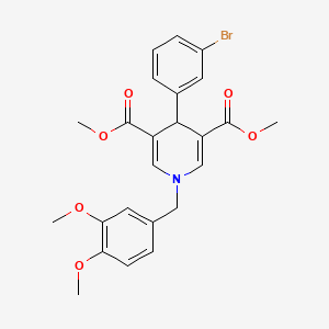 Dimethyl 4-(3-bromophenyl)-1-(3,4-dimethoxybenzyl)-1,4-dihydropyridine-3,5-dicarboxylate