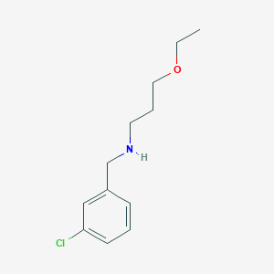 molecular formula C12H18ClNO B11212260 [(3-Chlorophenyl)methyl](3-ethoxypropyl)amine 