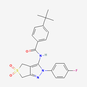 4-(tert-butyl)-N-(2-(4-fluorophenyl)-5,5-dioxido-4,6-dihydro-2H-thieno[3,4-c]pyrazol-3-yl)benzamide