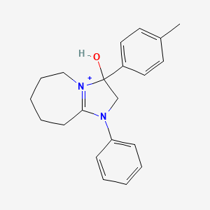 3-hydroxy-3-(4-methylphenyl)-1-phenyl-2,5,6,7,8,9-hexahydro-3H-imidazo[1,2-a]azepin-1-ium