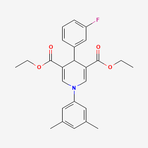 Diethyl 1-(3,5-dimethylphenyl)-4-(3-fluorophenyl)-1,4-dihydropyridine-3,5-dicarboxylate