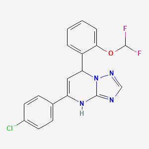 5-(4-chlorophenyl)-7-[2-(difluoromethoxy)phenyl]-4H,7H-[1,2,4]triazolo[1,5-a]pyrimidine