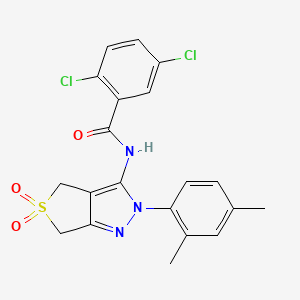 2,5-dichloro-N-(2-(2,4-dimethylphenyl)-5,5-dioxido-4,6-dihydro-2H-thieno[3,4-c]pyrazol-3-yl)benzamide