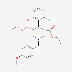 molecular formula C25H26ClNO5 B11212339 Diethyl 4-(2-chlorophenyl)-1-(4-methoxybenzyl)-1,4-dihydropyridine-3,5-dicarboxylate 