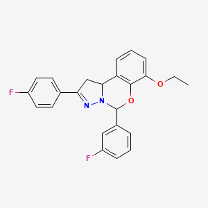 molecular formula C24H20F2N2O2 B11212342 7-Ethoxy-5-(3-fluorophenyl)-2-(4-fluorophenyl)-1,10b-dihydropyrazolo[1,5-c][1,3]benzoxazine 