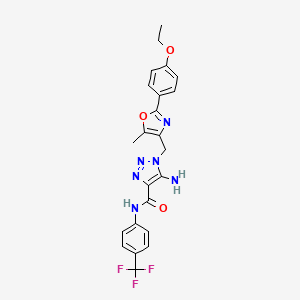 5-amino-1-{[2-(4-ethoxyphenyl)-5-methyl-1,3-oxazol-4-yl]methyl}-N-[4-(trifluoromethyl)phenyl]-1H-1,2,3-triazole-4-carboxamide