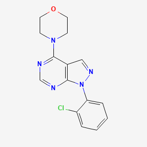 molecular formula C15H14ClN5O B11212356 1-(2-chlorophenyl)-4-(morpholin-4-yl)-1H-pyrazolo[3,4-d]pyrimidine 