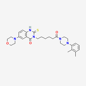 3-[6-[4-(2,3-dimethylphenyl)piperazino]-6-keto-hexyl]-6-morpholino-2-thioxo-1H-quinazolin-4-one