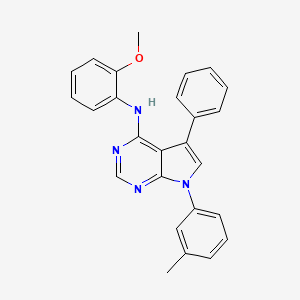 N-(2-methoxyphenyl)-7-(3-methylphenyl)-5-phenyl-7H-pyrrolo[2,3-d]pyrimidin-4-amine