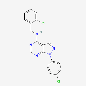 1-(4-chlorophenyl)-N-[(2-chlorophenyl)methyl]-1H-pyrazolo[3,4-d]pyrimidin-4-amine