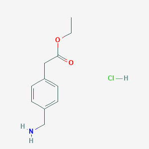 molecular formula C11H16ClNO2 B112124 2-(4-(氨基甲基)苯基)乙酸乙酯盐酸盐 CAS No. 17841-69-9